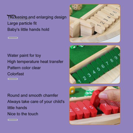 Закройте коробку настольная игра 4-сторонняя образовательная математическая игра с числами в кубиках стратегическая игра 4 игрока дети взрослые семейная вечеринка интерактивная деревянная Закрыть коробку