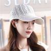 Summer Hat Hand-Pressed Diamond Knitted Hollow Duck Hat Korean Version Of All Fashion Rhinestone Shade Baseball Cap