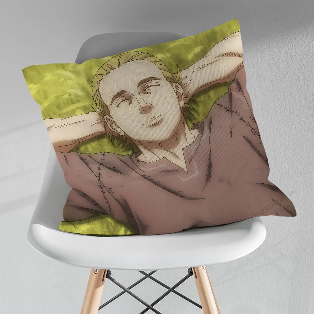 TThorfinn Vinland saga Comics Throw Pillow Case Living Room Sofa Cushion Cover For Home Bedroom Decoration Protector