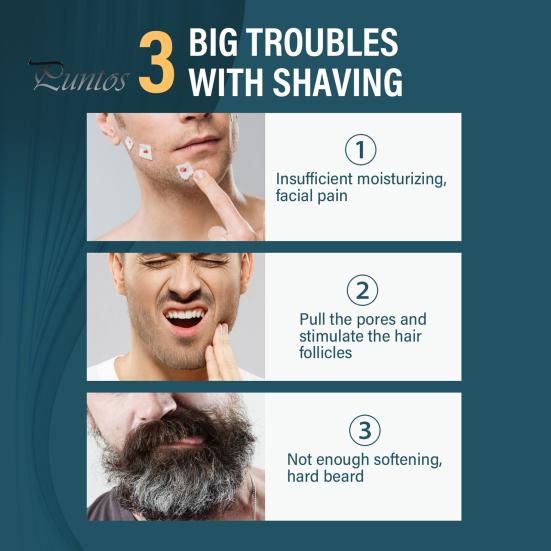 Очиститель для бритья 60 мл Пена для бритья, богатая смягчающим средством для удаления щетины, мыло для мужчин