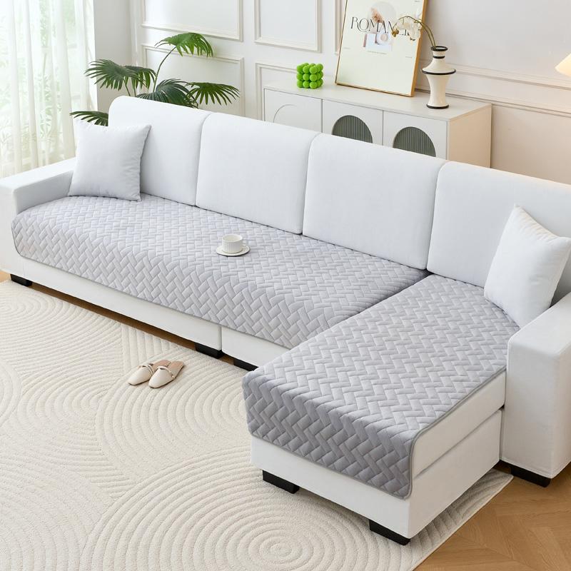 Утолщенный фланелевый бархатный чехол для дивана L-образной формы, нескользящий чехол, чехол на сиденье, чехол для дивана, диванное полотенце для декора гостиной