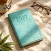 2027 Pocket Planner A6 Weekly Planner, 365 Day English Schedule Notebook Gift for Students Professionals with Ribbon Bookmark, Portable Efficiency