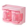 1-Piece Multipurpose Condiment Box, Condiment Rack, Condiment Pot, Kitchen Utensil, Pink