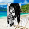 proof beach towel with a Thriller Manga Junji Ito Tomie2 pattern - soft,absorbent,quick-drying,machine washable - perfect for swimming,camping,bathing