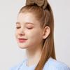 Mellotory Cushion Ribbon Hair Scrunchie (brown)
