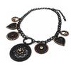 [I2192] - Designer Necklace 'Carmen' Black Brown