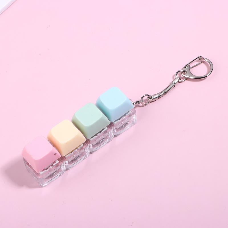 Stress Relief Fidget Keychain Keyboard Keycap DIY Clicker Toy 1PC Handheld Gadget for Work Study Travel School
