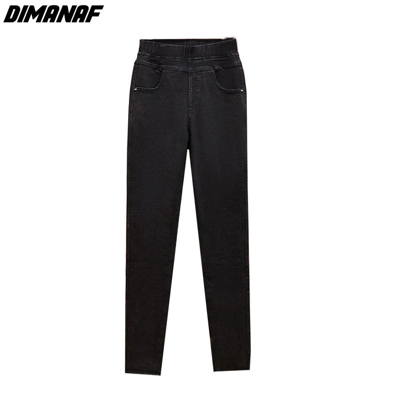 Dimanaf 2022 Summer Jeans Long Pants Women Basic Pencil Pants High Waist Loose Casual Denim Female Blue Trousers Pants 6xl