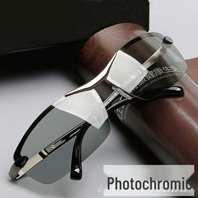 Поляризационные фотохромные солнцезащитные очки двойного назначения для дневного/ночного вождения и рыбалки - Модный мужской дизайн