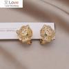 Design Fashion Jewelry 14K Gold Plated Exquisite Luxury Zircon Leopard Earrings Elegant Women Party Shiny Accessories