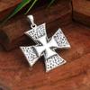 Серебряные ювелирные изделия, подвеска с мальтийским крестом из 100% твердого серебра 925 пробы