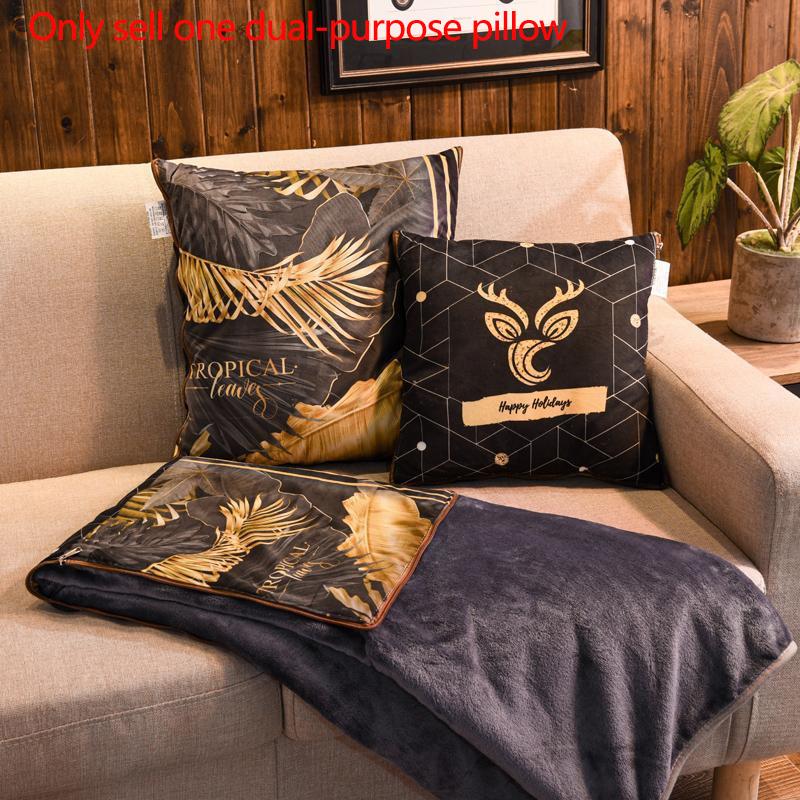 Зимняя коралловая бархатная подушка, подушка двойного назначения, переменное одеяло, домашний диван, подушка, автомобиль, теплый артефакт