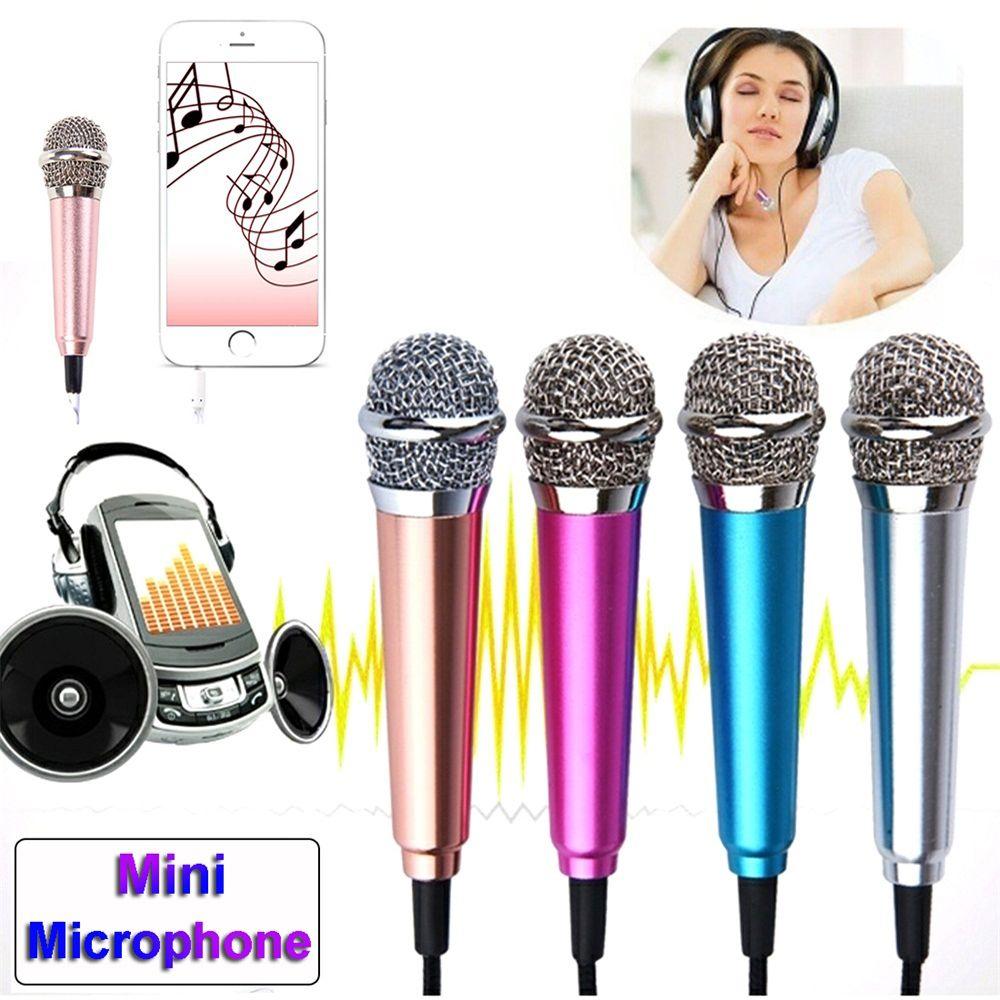 New Mic Stereo Condenser Karaoke 3.5mm Wired Mini Microphone