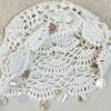 Thin Shell Tassels Hat Elegant Bohemian Style Beanies Sweet Hollowed Out Knitted Hat  Spring Summer