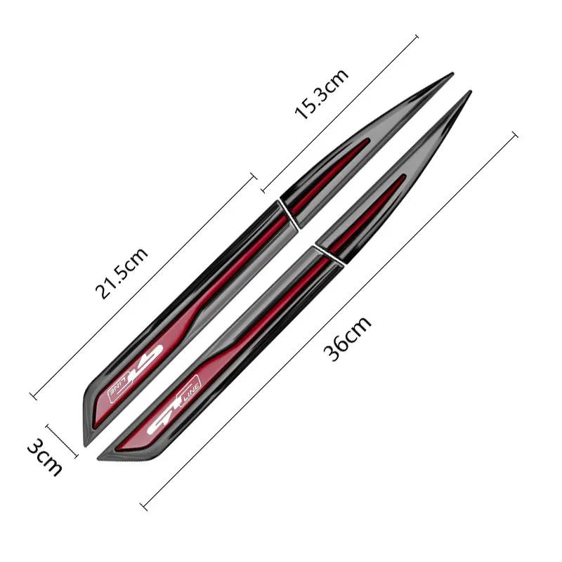 BTNPY1 GT Line Emblem Metal Stickers for Kia K9 Forte Ceed Cerato Rio K3 K5 Car Side Wing Fender Decals Body Exterior Accessories