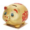Good Luck Lottery Gold Piggy Bank Retro Type Size [large 16.5cm]
