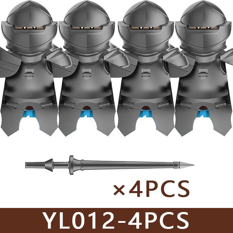 Medieval Castle Series Soldier Figures Building Blocks Military Knight Legion Militia Warrior Dragon Wolf Crow King Bricks Toys