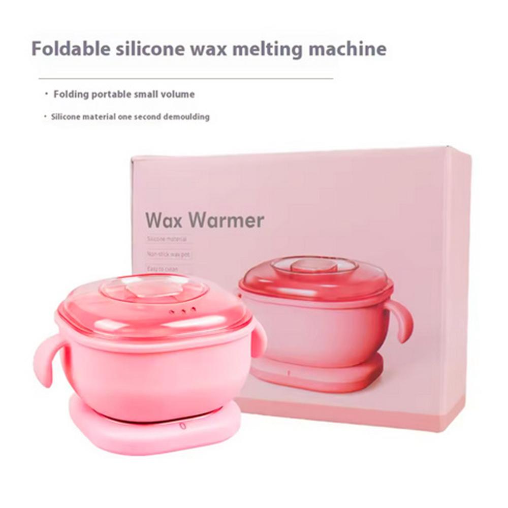Wax Heater Hair Removal Wax Dipping Pot Hair Removal Cream Soft Silicone Small Portable Foldable Wax Heater