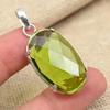 Ограненный драгоценный камень перидот, твердое серебро 925 пробы, ювелирные изделия ручной работы, красивый кулон