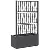 Planter with Trellis Dark Grey 80 x 36 x 140 cm PP