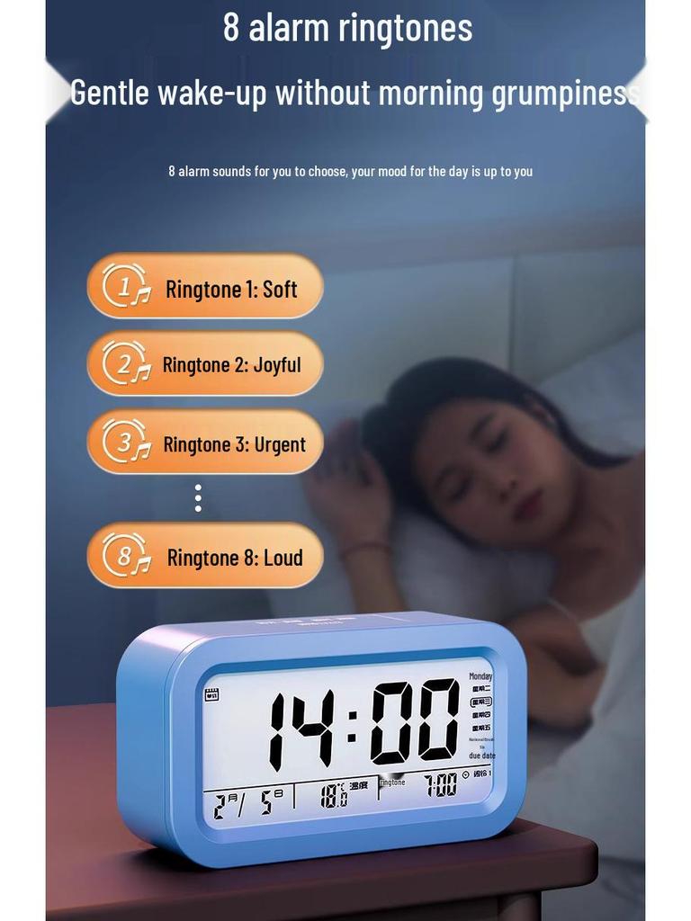 Smart Multifunctional Alarm Clock for Students and Kids – Powerful Wake-up