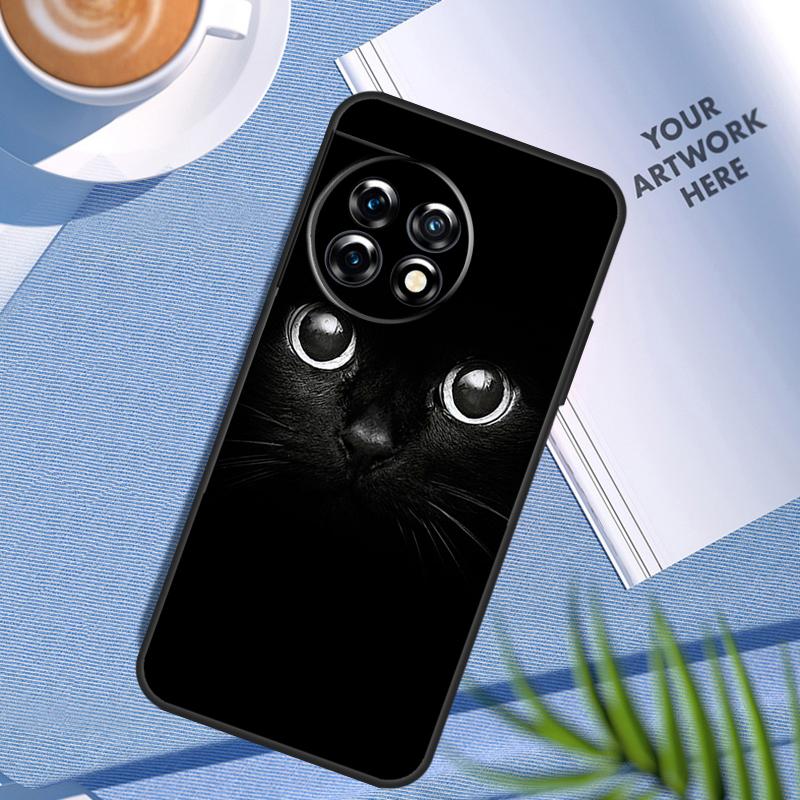 Черный Кошачий Мордочка Китти Чехол Для OnePlus Nord CE 5 2 3 4 Lite N20 N30 OnePlus 15 13 12 11 9 10 Pro 13R 10T 13T Обложка