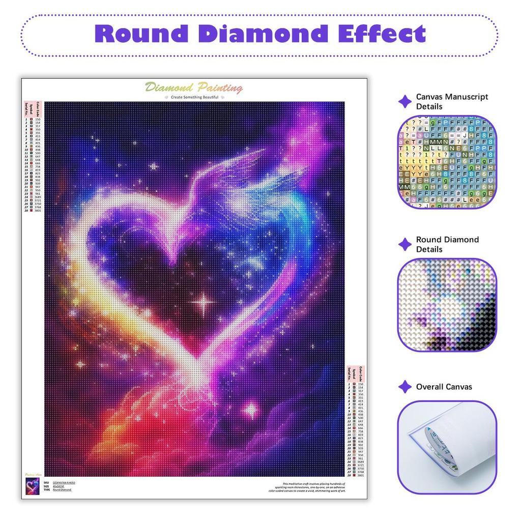 Алмазная картина Астральный пейзаж Diy Мозаика Полный круглый алмаз вышивка горный хрусталь фотографии украшения дома искусство 30x40 см/12x16 дюймов