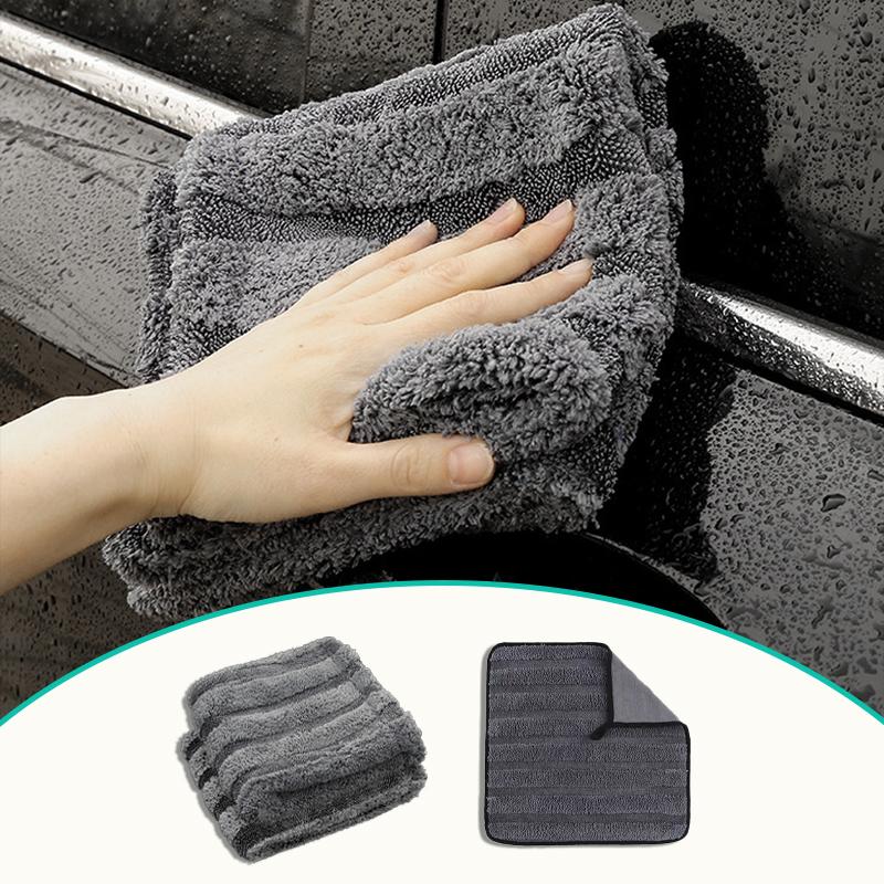 SEAMETAL Полотенце для мытья автомобиля 1200GSM, двустороннее полотенце, детализация автомобиля, витая ткань с оплеткой, супер впитывающая тряпка для автомобиля, аксессуары для домашней стирки