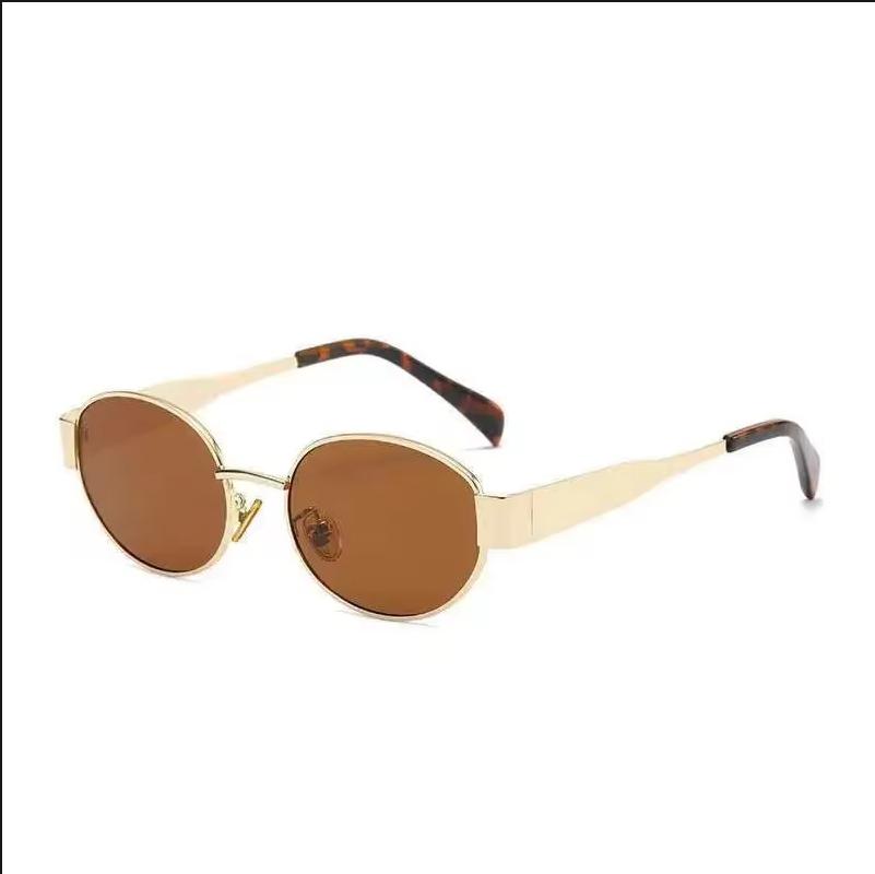 Small Metal Frame Oval Sunglasses For Women Brand Designer Fashion Luxury Shades UV400 Eyewear Men Vintage Sunglasses 2180