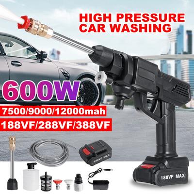 188VF/288VF/388VF Перезаряжаемый пистолет для мойки автомобиля Электрические водяные пистолеты Беспроводная мойка высокого давления для автомобиля Пеногенератор для аккумулятора 18 В