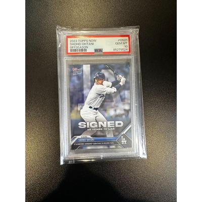 Used [PSA10] Shohei Ohtani Topps Now #OS21 Dodgers Transfer Commemorative