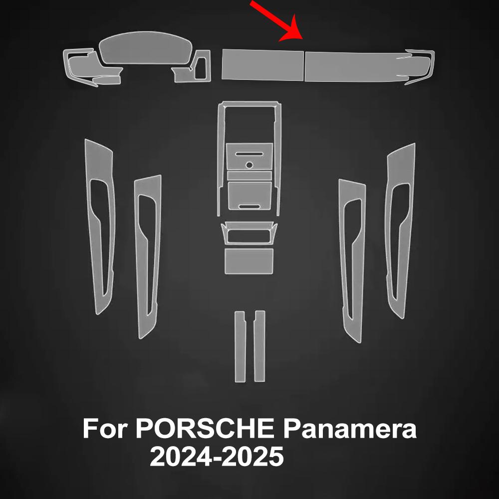 Защитная пленка TPU для центральной консоли, приборной панели, навигации автомобиля Panamera 2024 2025, готовые аксессуары PPF