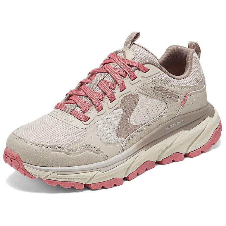 Skechers DLUX Journey Удобные Универсальные Прочные Низкие Туристические Ботинки Женские треккинговые ботинки Коричневый Розовый 180223-NTPK
