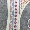 White Ethnic Style Embroidered Lace False Collar Prismatic Pattern Diy Lace-Up Clothing Accessories