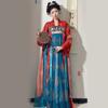 Hanfu qiz Xitoycha uslubdagi mato yozgi ko'ylak Qadimgi Tang kostyumi super peri kostyumi kichkina qizaloq suv parisi malika yubkasi ichki kiyim