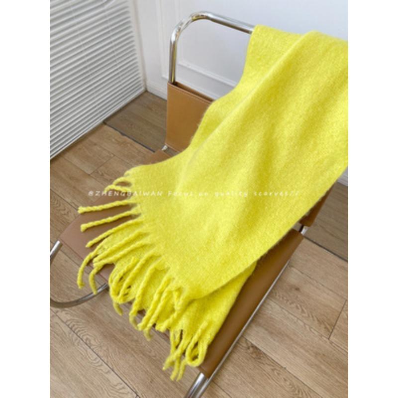 Thickened Warm Scarf Women's Winter Versatile Wool Scarf Soft Waxy Lengthened New Shawl Sense of Quality