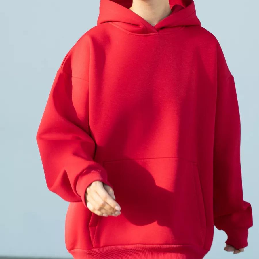 Женская толстовка с капюшоном с длинным рукавом для осени/зимы – Свободный и повседневный топ