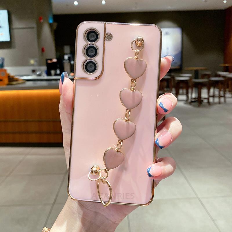 A 50 70 30 Роскошный чехол-цепочка с покрытием Love Heart для Samsung Galaxy A70 A50 A30 S A7 2018 Чехол на A50S A30S A750