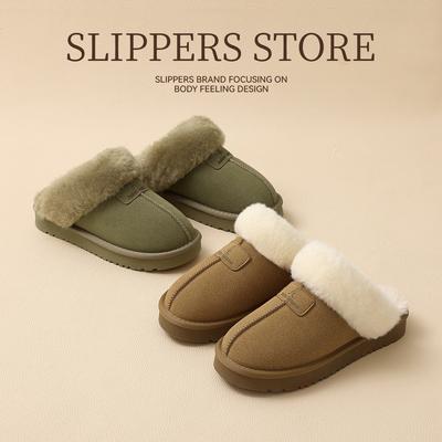 Корейская версия хлопковой швабры осень-зима баотоу новый дом мода мягкая подошва износостойкие плюшевые теплые хлопковые тапочки