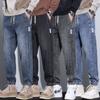 Мужские джинсы осень и зима новый тренд ретро мужские брюки эластичные прямые брюки с добавлением флиса и увеличенный повседневный размер