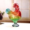 Стеклянная банка для конфет в виде петуха с крышкой, ручная работа, витражная чаша для закусок, декоративная фруктовая чаша для сладостей и орехов, декор для дома и гостиной.