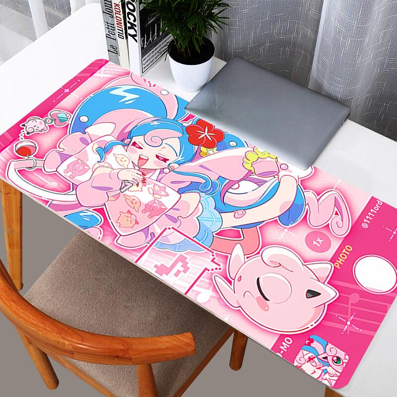 Mouse Pad Computer Laptop Anime Pokemon Pikachu Keyboard Mouse Mat Large Mousepad Keyboards Gamers Decoracion Desk Mat