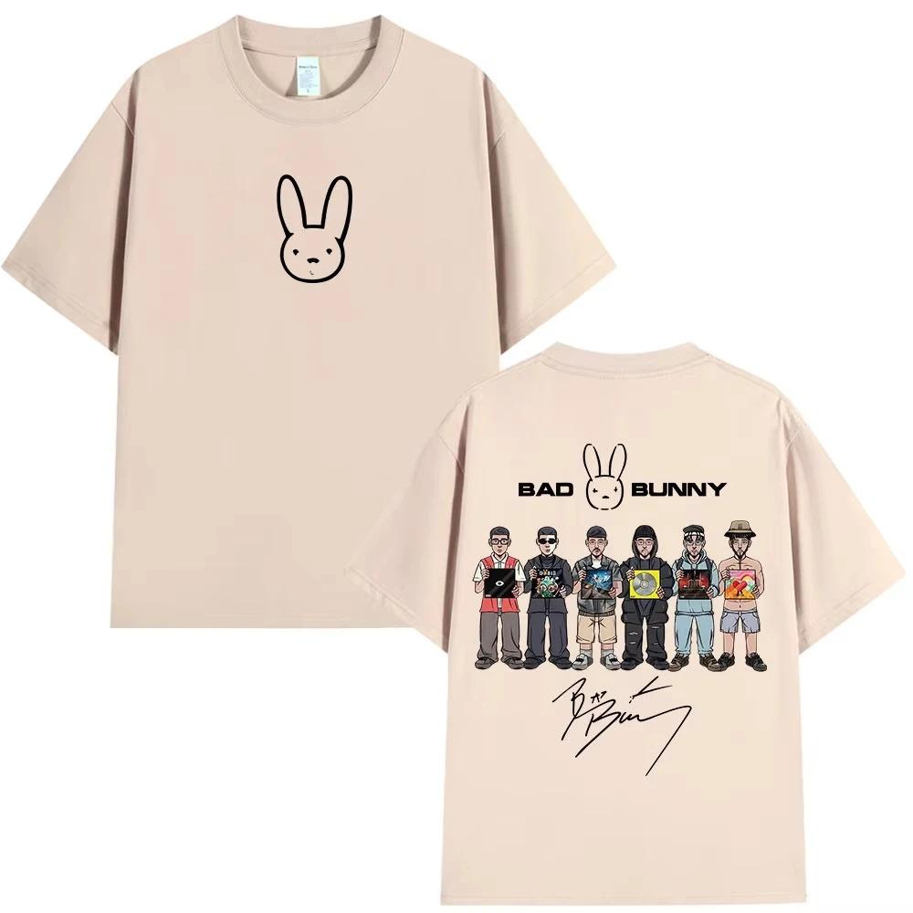 Rapper Bad Bunny DTMF Debi Tirar Mas Fotos Album Cover Print TShirt Unisex Fashion Hip Hop Oversized Women And Unisex TShirt