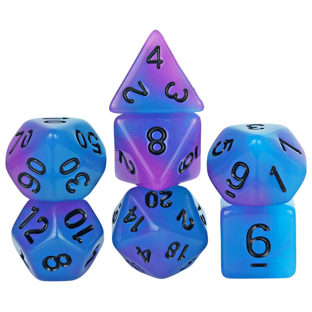 Glow In The Dark DND Dice, 7pcs Luminous Polyhedral Dice Set, Glowing D&D Dice for DND, RPG, Table Games