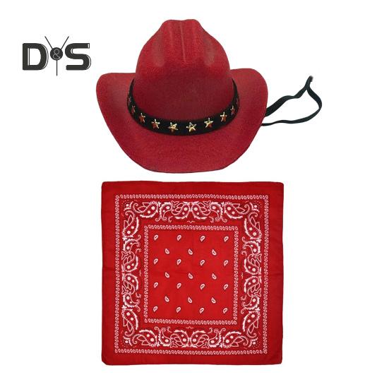 Костюм ковбоя для крыльца гуся, ковбойская шляпа в стиле вестерн с банданой, праздничный костюм гуся для 23-дюймовой/17-дюймовой цементной статуи гуся