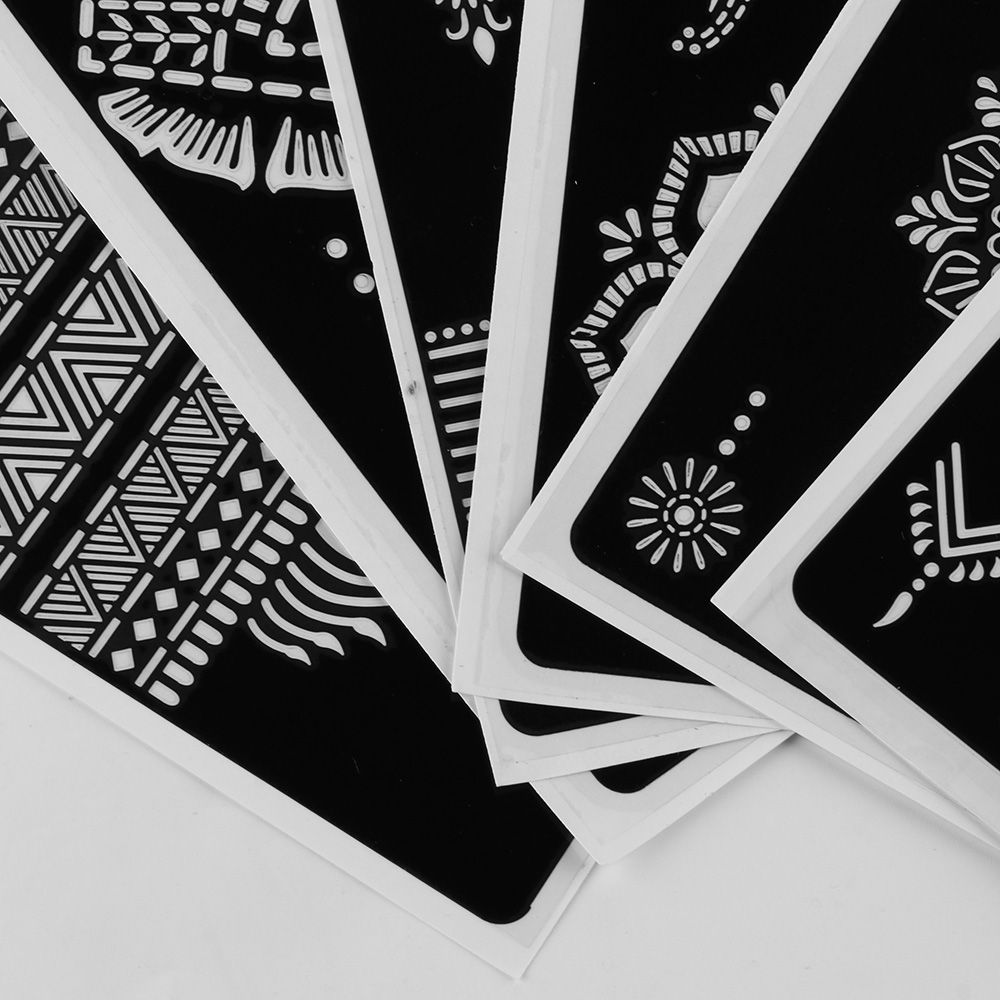 Mehndi Indian Style Beauty Henna Template Sticker Temporary Hand Decal Tattoo Stencils DIY Body Art