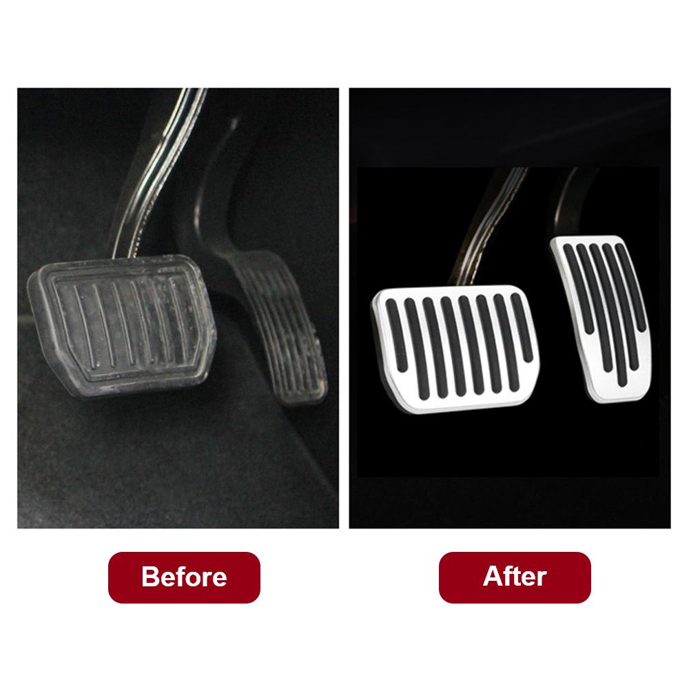 Для Tesla Model 3Y Детали интерьера из алюминиевого сплава Педаль тормоза и газа Накладки на педали автомобиля 2 шт./компл. Педаль тормоза, газа и отдыха