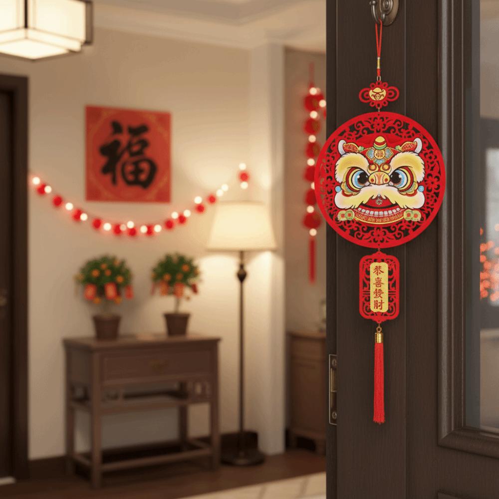 Exquisite Chinese New Year Decoration Blessing Words New Year Pendant Door Sign  Party