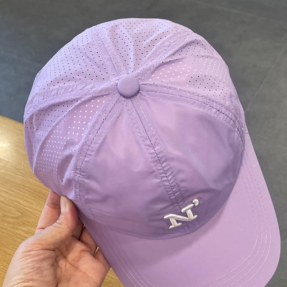 Letter N Embroidery Men Snapback Cap Candy Color Trucker Hat Simple Breathable Mesh Sunhat Outdoor
