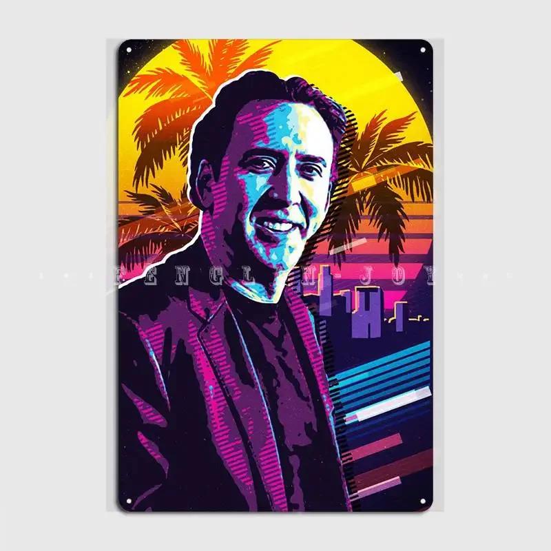 Nicolas Cage Metal Sign Wall Mural Party Design Plaques Tin Sign Poster
